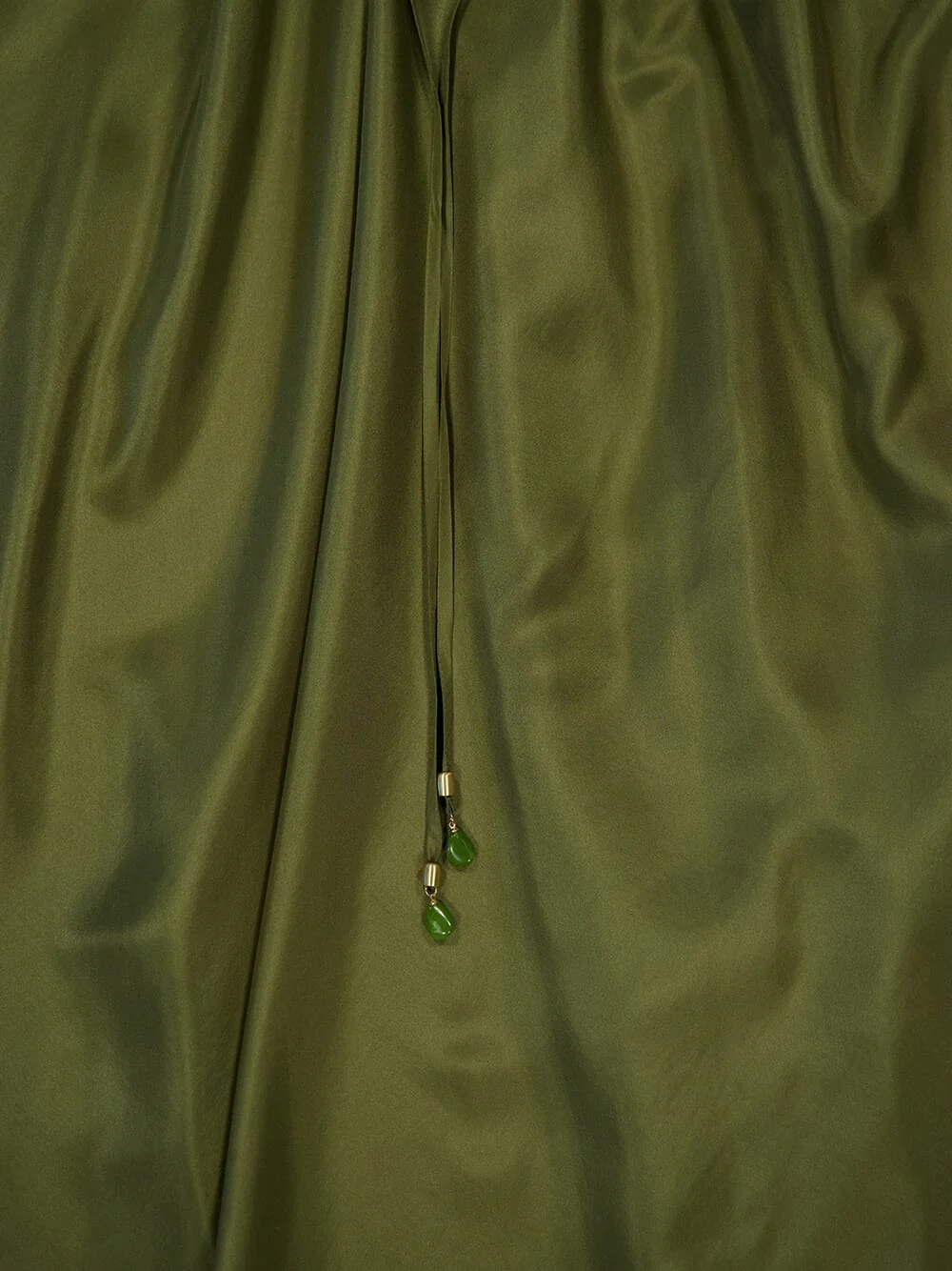 Olive Cascadian Ruffle Midi Dress - Image 5