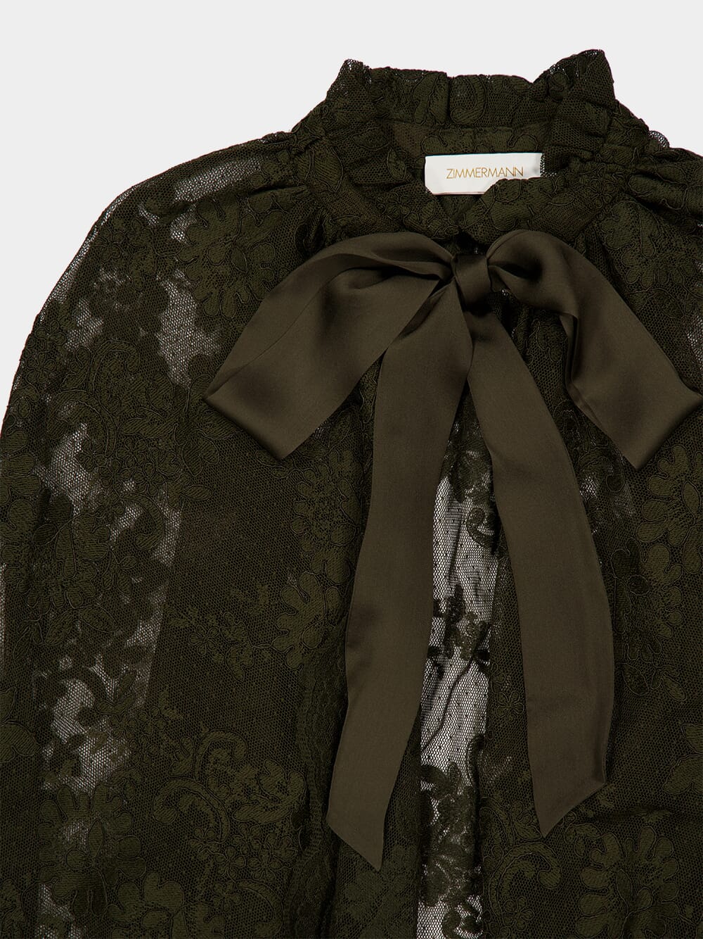 Olive Green Memento Lace Cape - Image 5