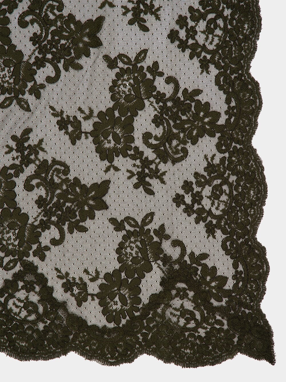 Olive Green Memento Lace Cape - Image 7