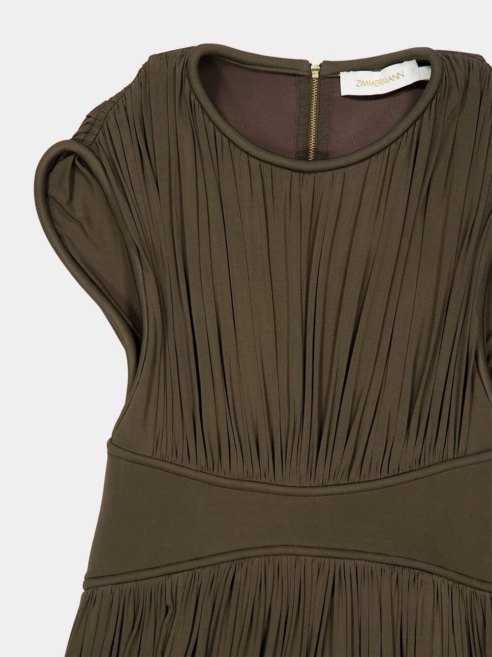 Olive Luna Pleated Maxi Dress - Image 5