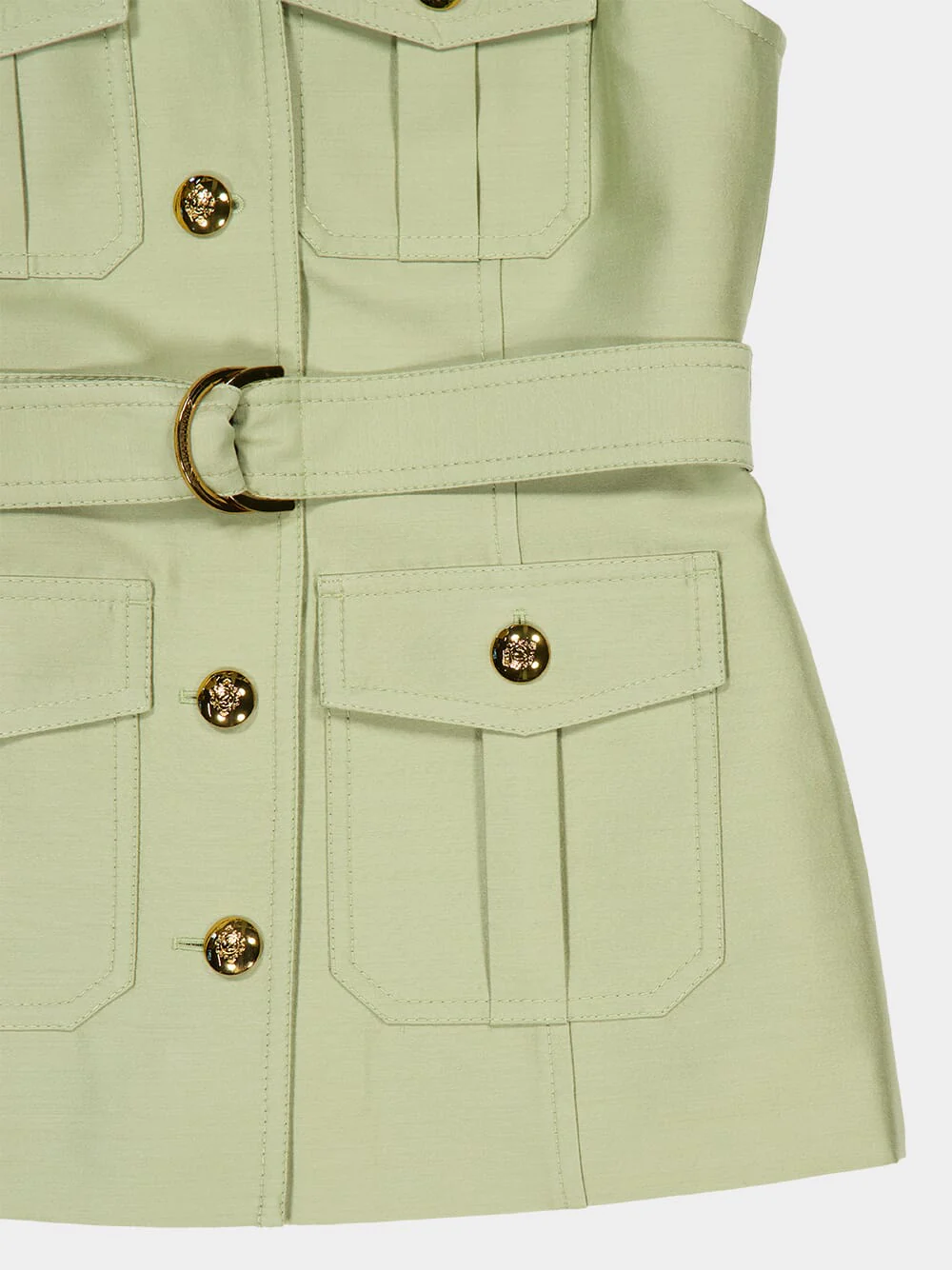 Palm Luna Wool Silk Utility Vest - Image 6