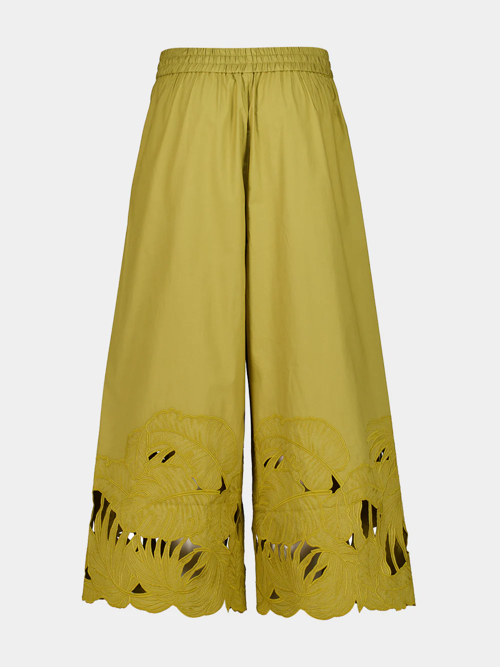 Moss Green Mahon Embroidered Pants - Image 3