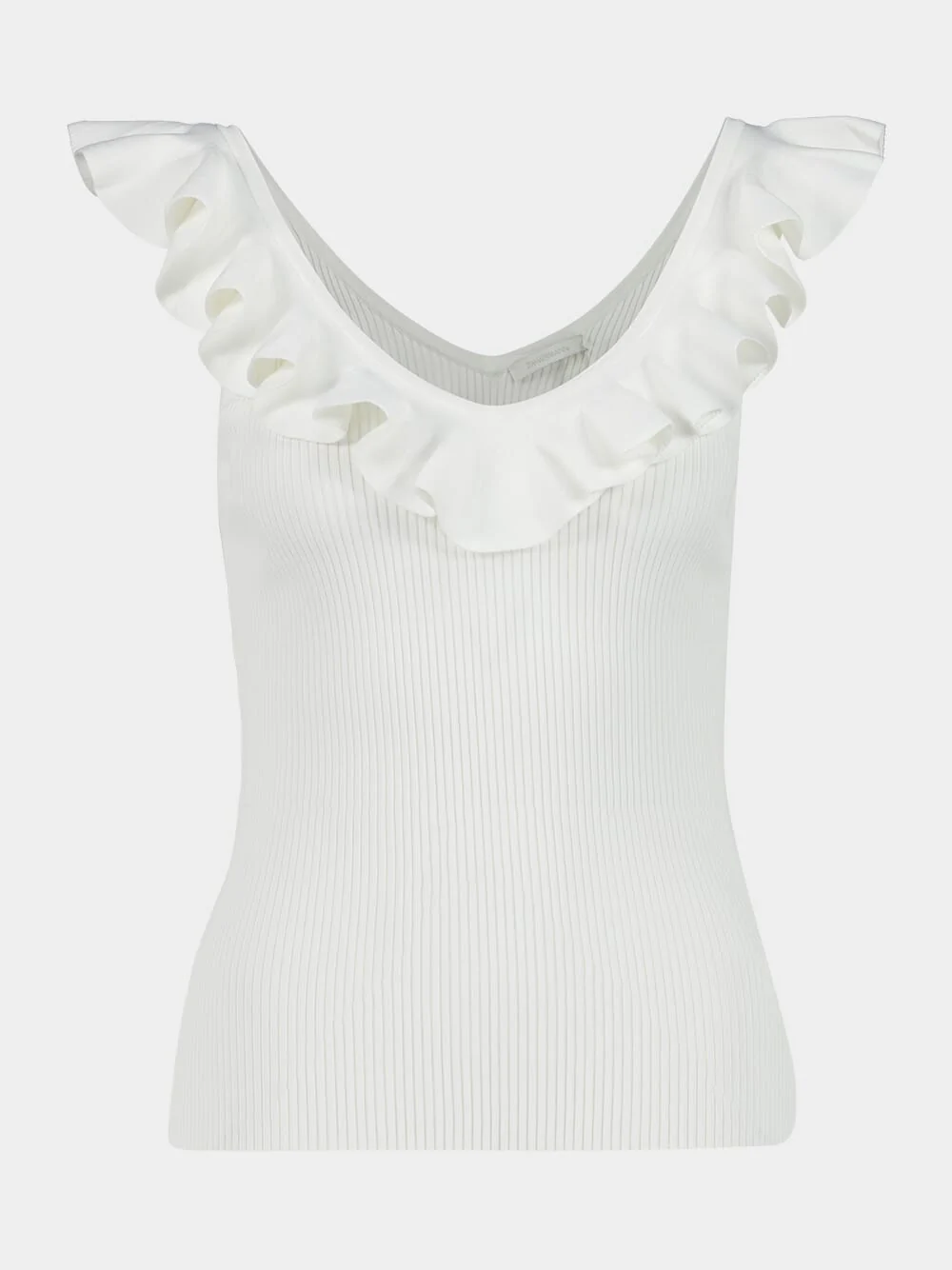 Parchment Awaken Frill Knit Tank Top