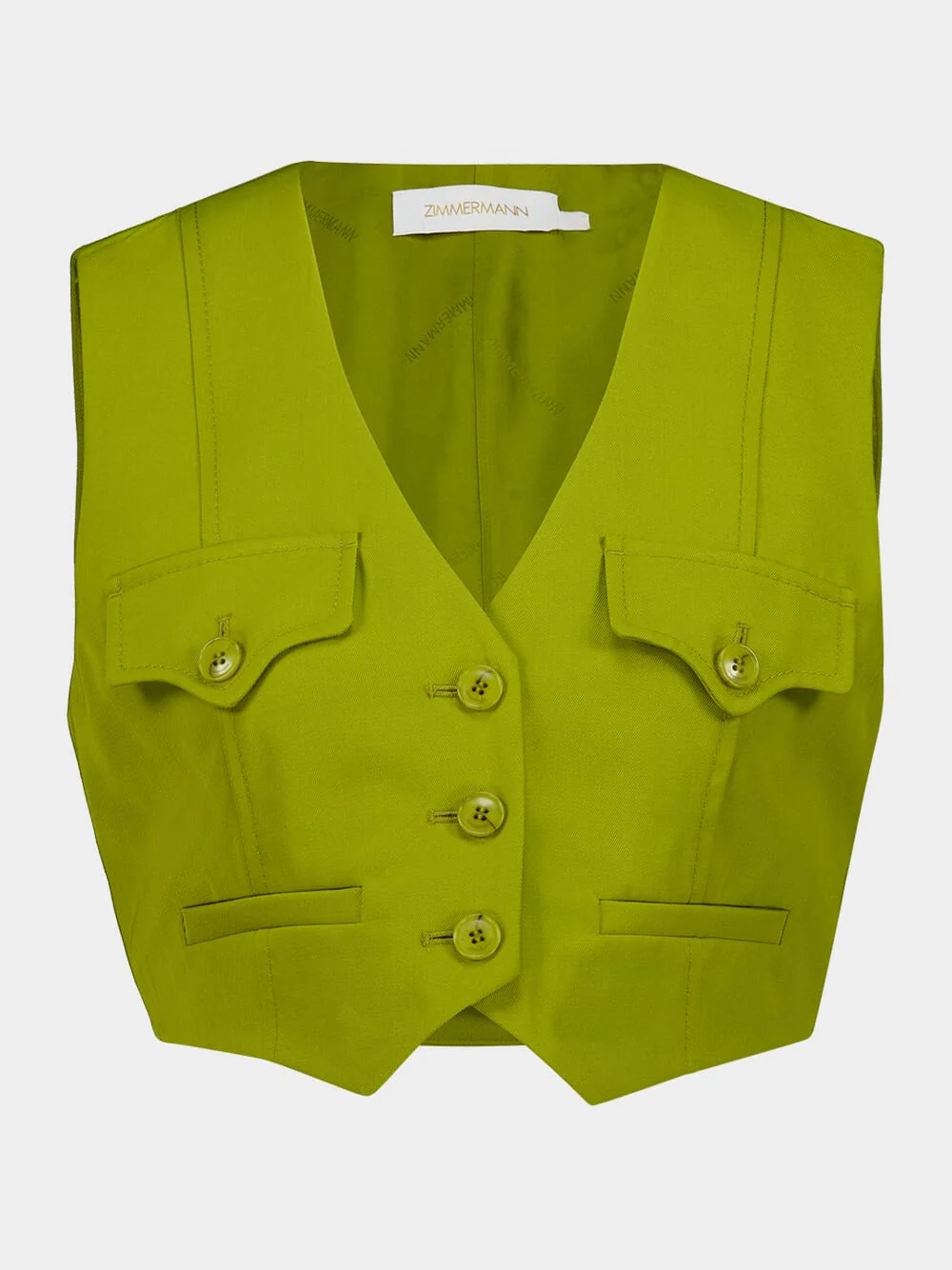 Pistachio Luna Wool Waistcoat - Image 2