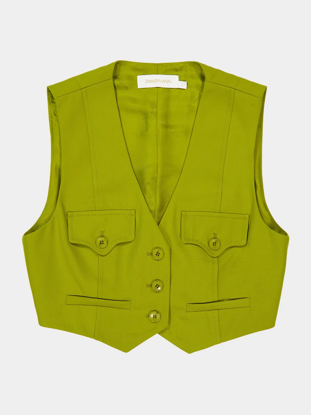 Pistachio Luna Wool Waistcoat - Image 6