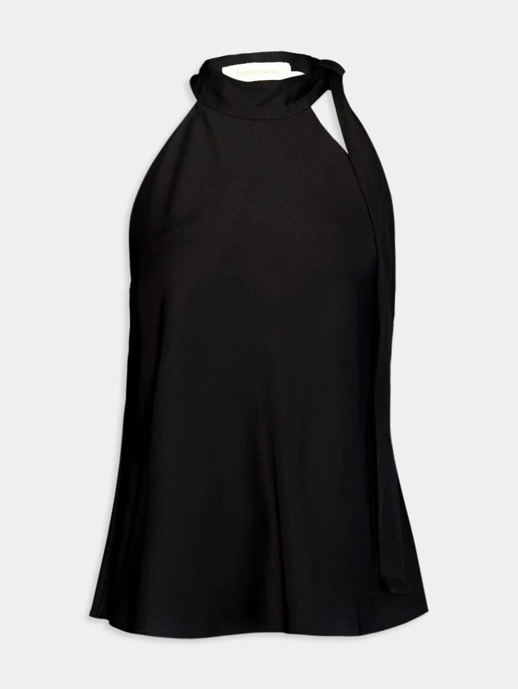 Pussy-Bow Sleeveless Blouse