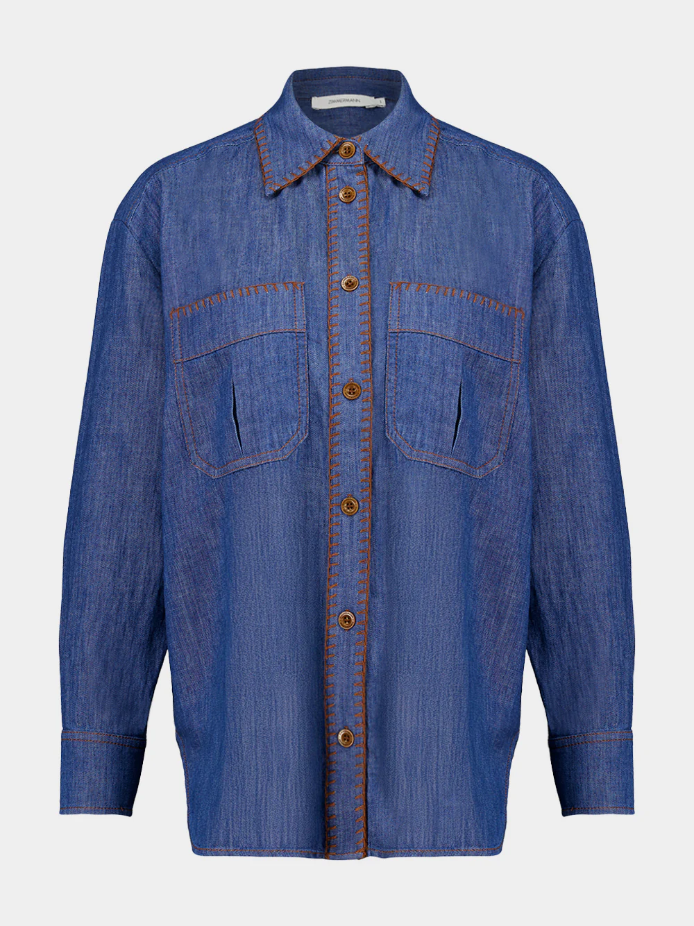 Railway Blue Ascension Oversized Denim Shirt