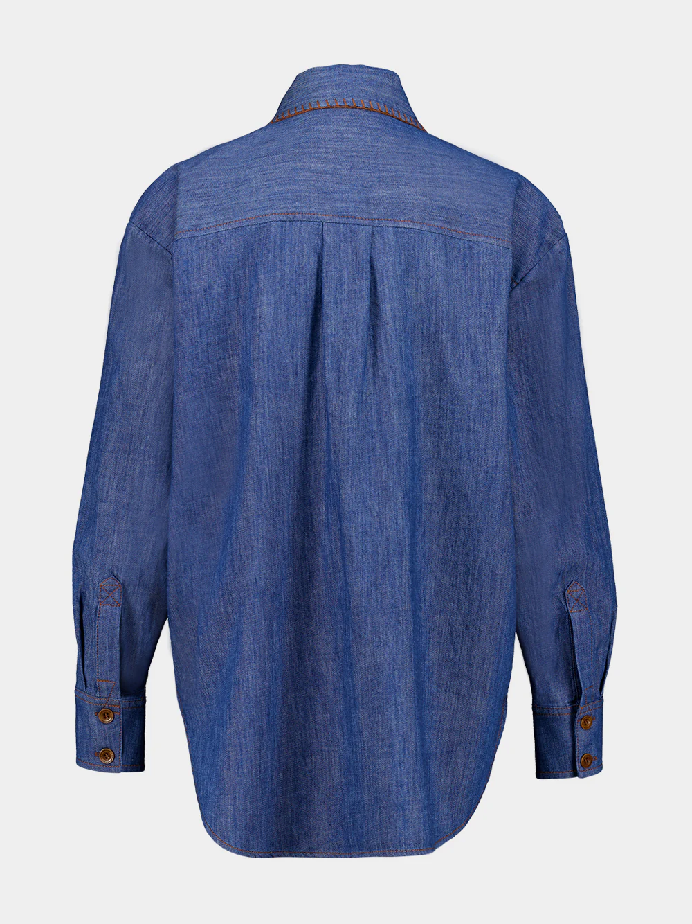Railway Blue Ascension Oversized Denim Shirt - Image 2