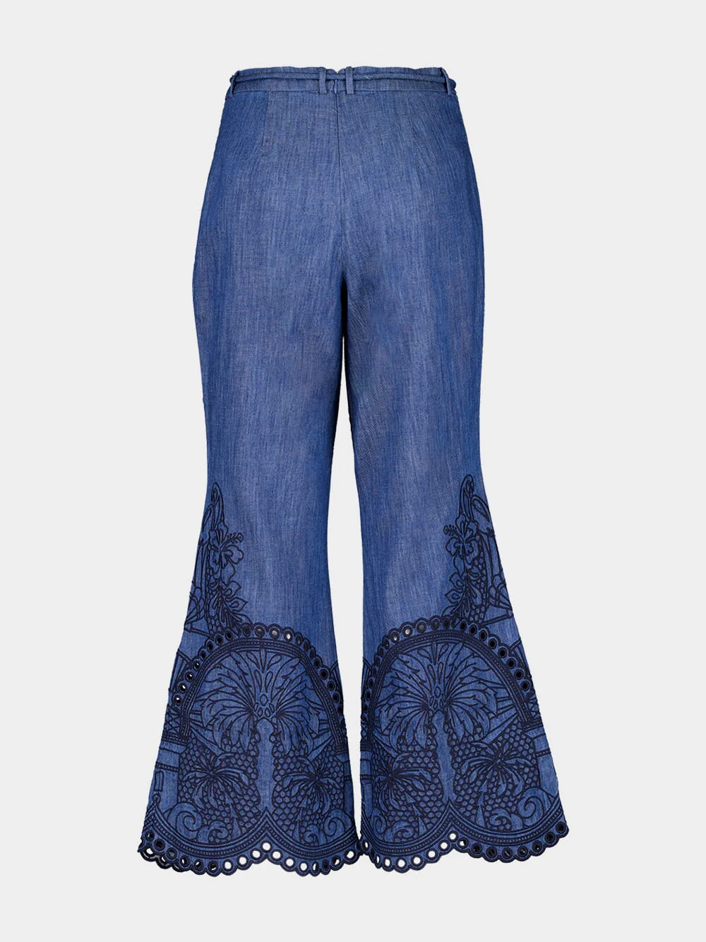 Railway Blue Coco Embroidered Denim Pant - Image 2