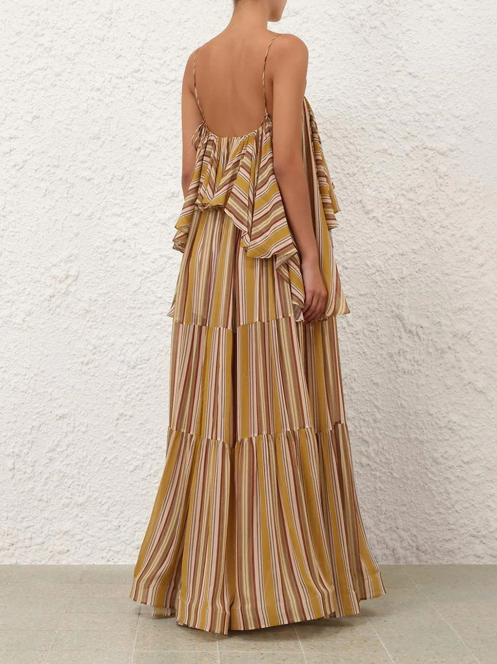 Rebellion Mustard Stripe Maxi Dress - Image 4