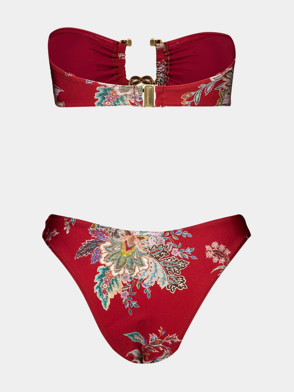 Red Multi Paisley Rhiannon Knot Bikini - Image 2
