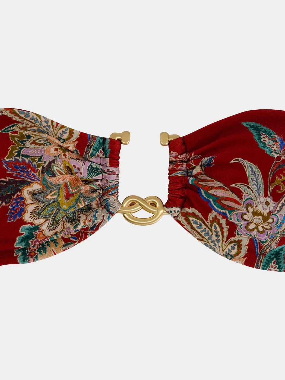 Red Multi Paisley Rhiannon Knot Bikini - Image 3