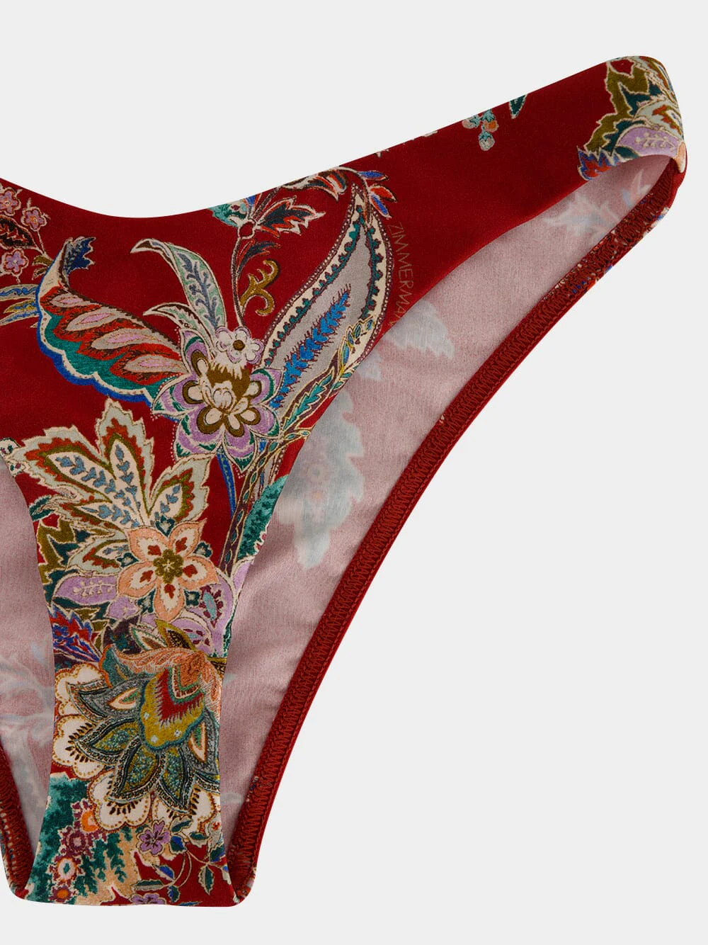 Red Multi Paisley Rhiannon Knot Bikini - Image 4