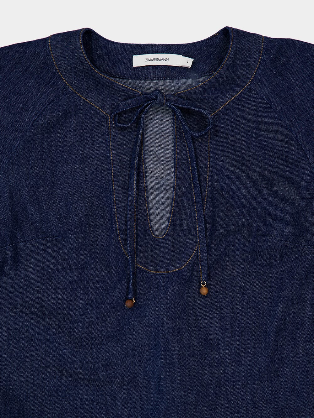 Rhiannon Fringed Denim Mini Dress - Image 3