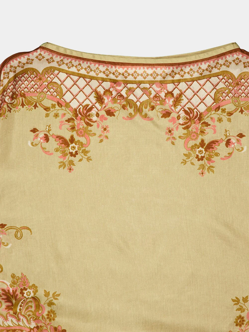 Sage Paisley Silk Wrap Midi Dress - Image 3