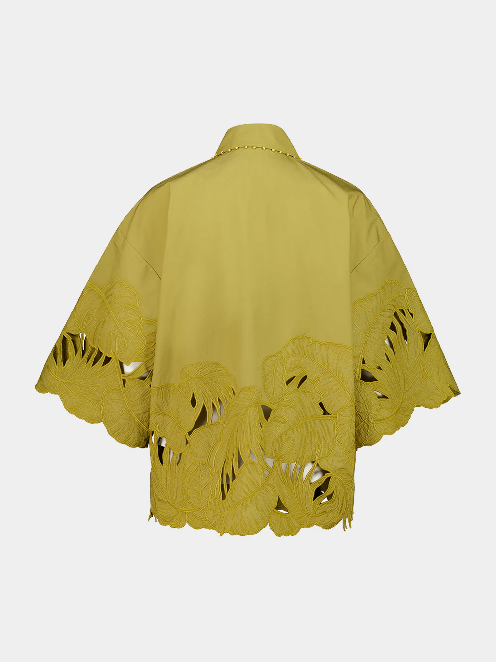 Moss Embroidered Cotton Cut-Out Shirt - Image 2