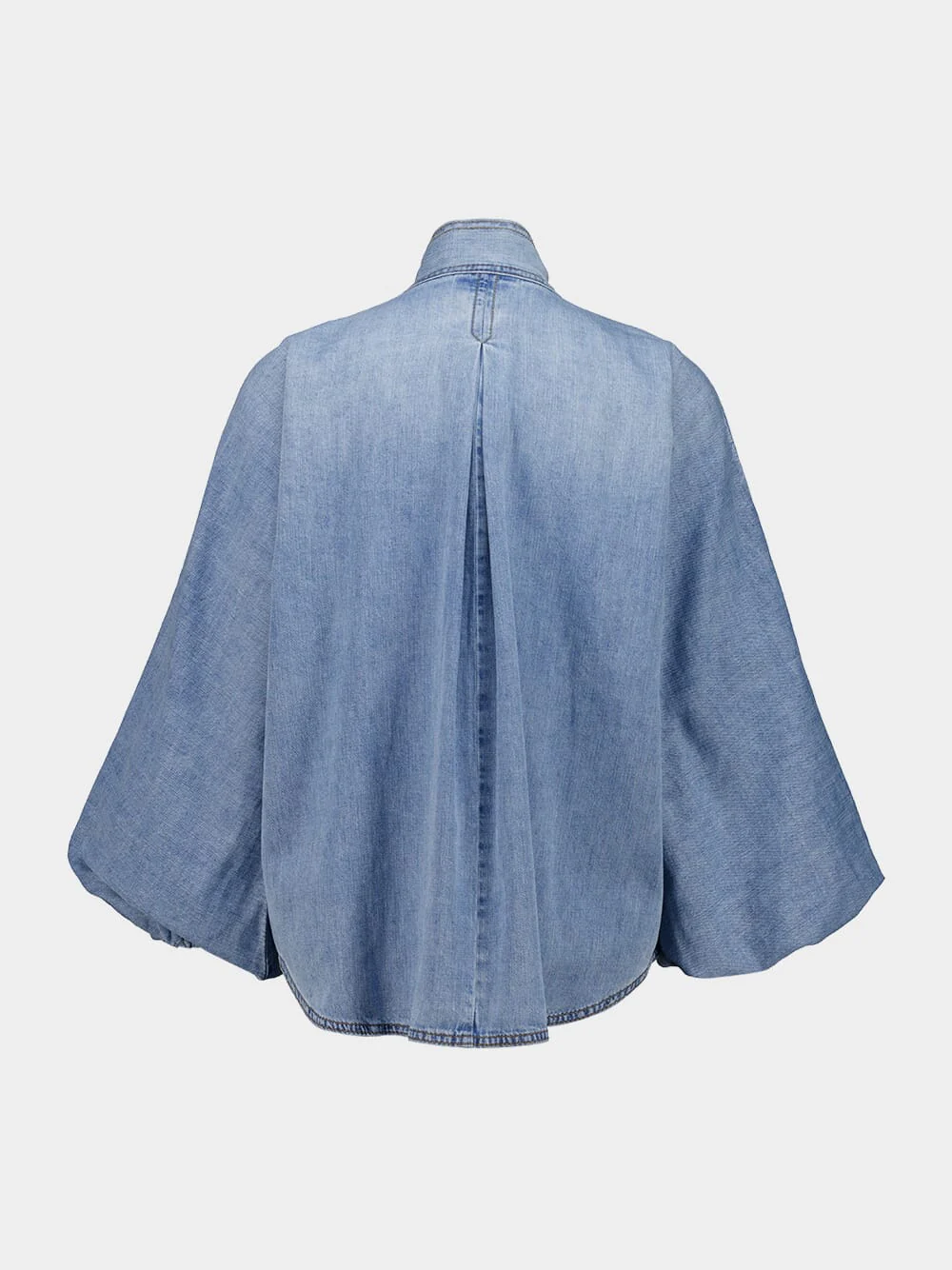 Skylark Blue Indra Denim Tie Blouse - Image 3