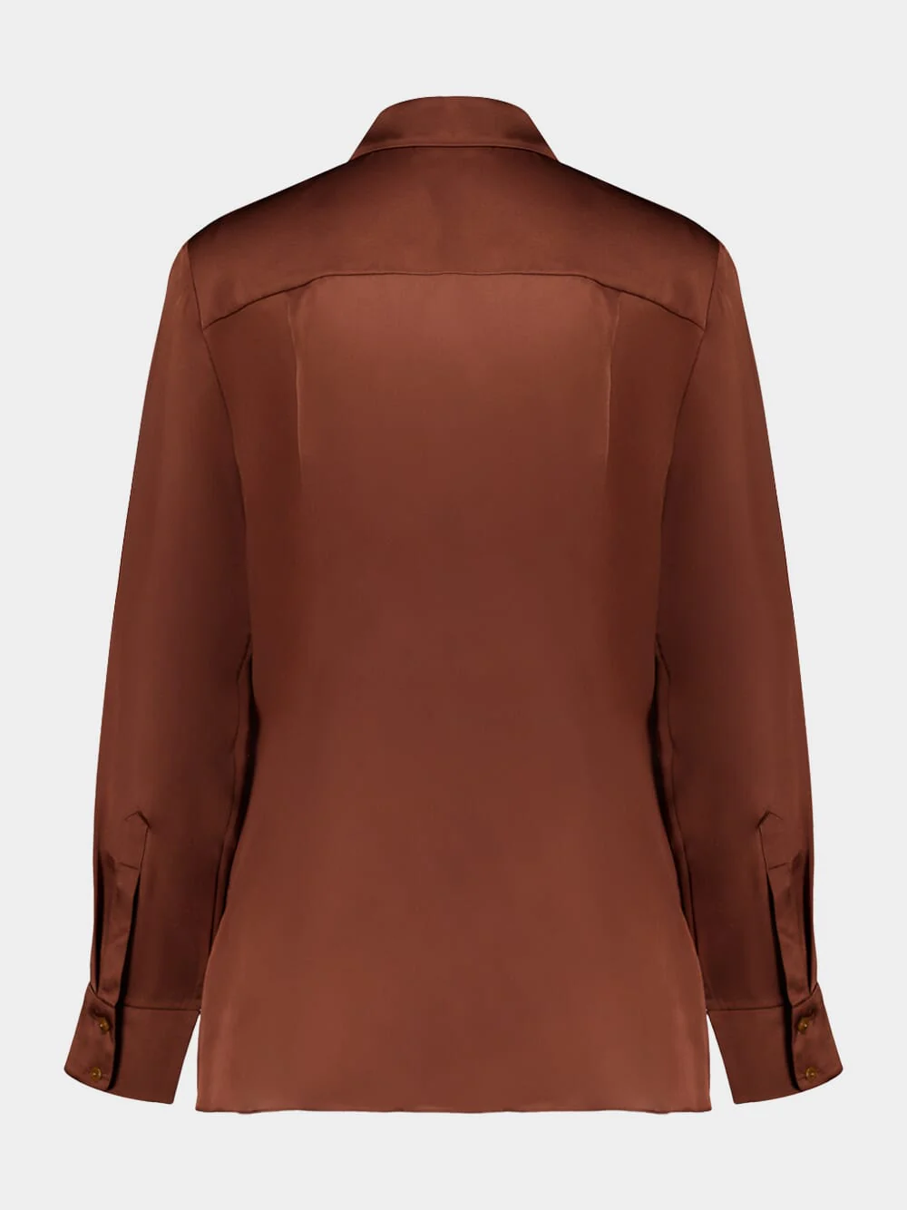 Tan Hypnotic Satin Shirt - Image 3