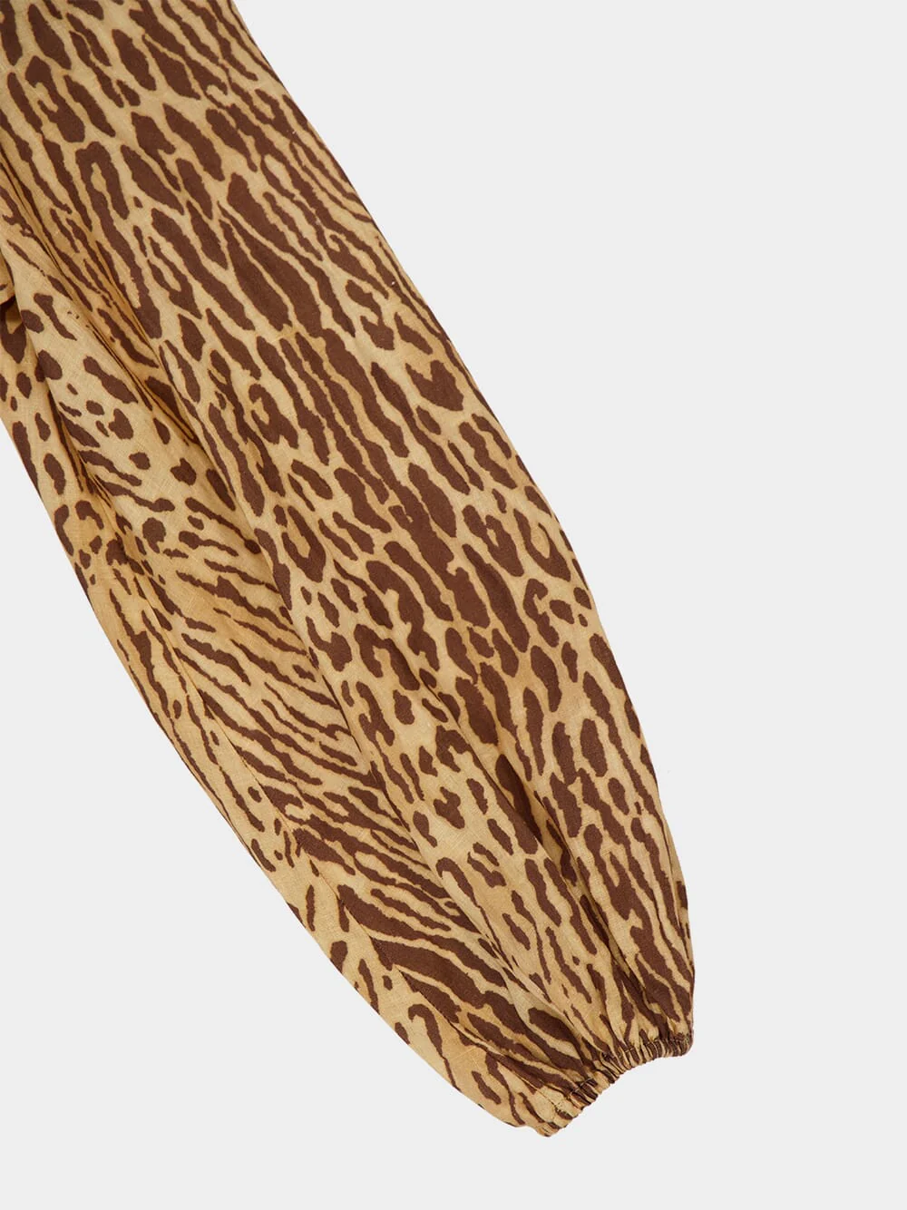 Tan Leopard Cascadian Plunge Midi Dress - Image 4