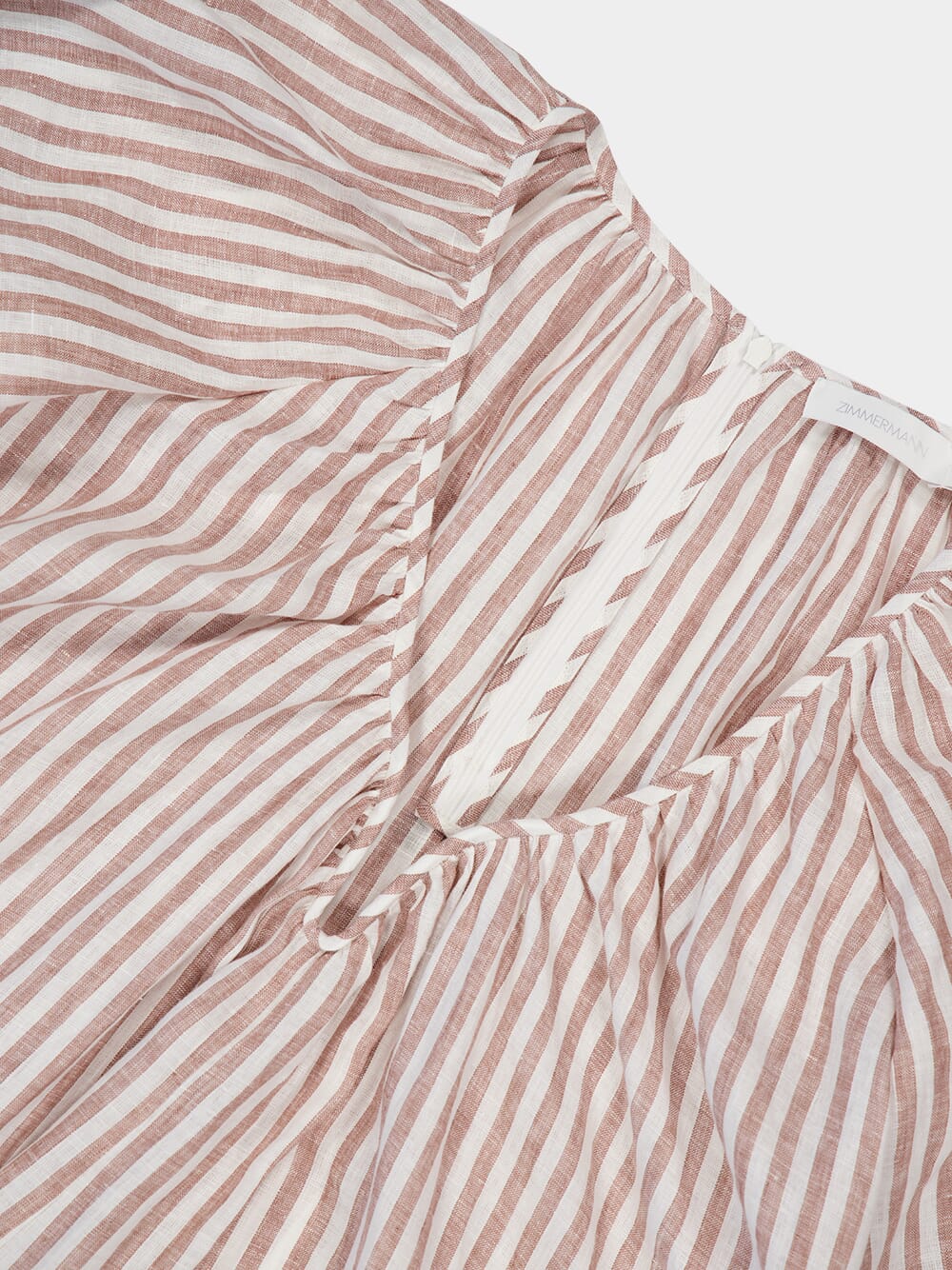 Tan Stripe Cascadian Linen Maxi Dress - Image 3