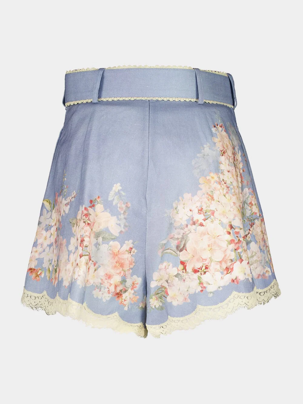 Teal Blue Botanical Flower Cascadian Tuck Short - Image 2