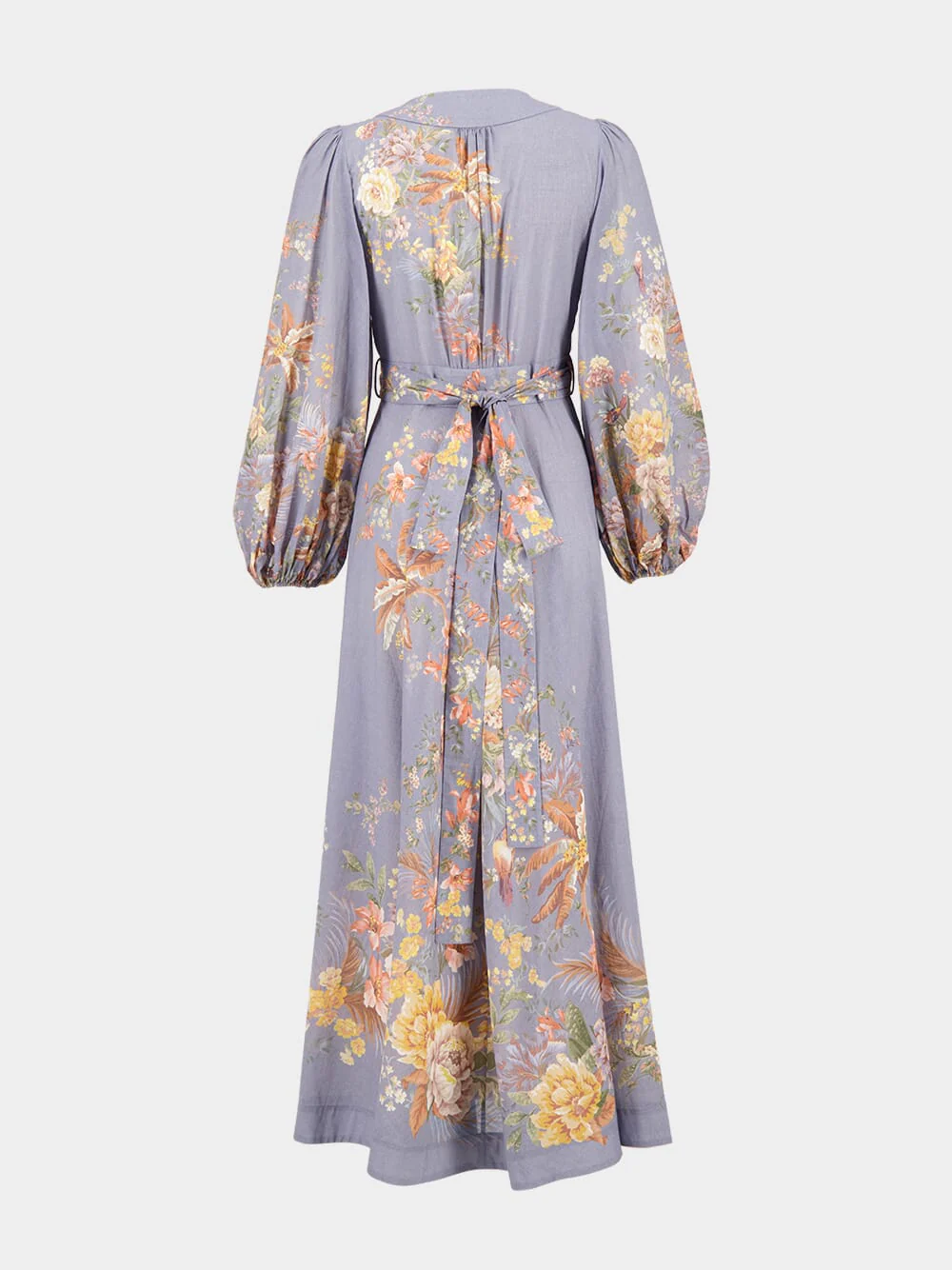 Teal Multi Floral Wrap Dress - Image 3