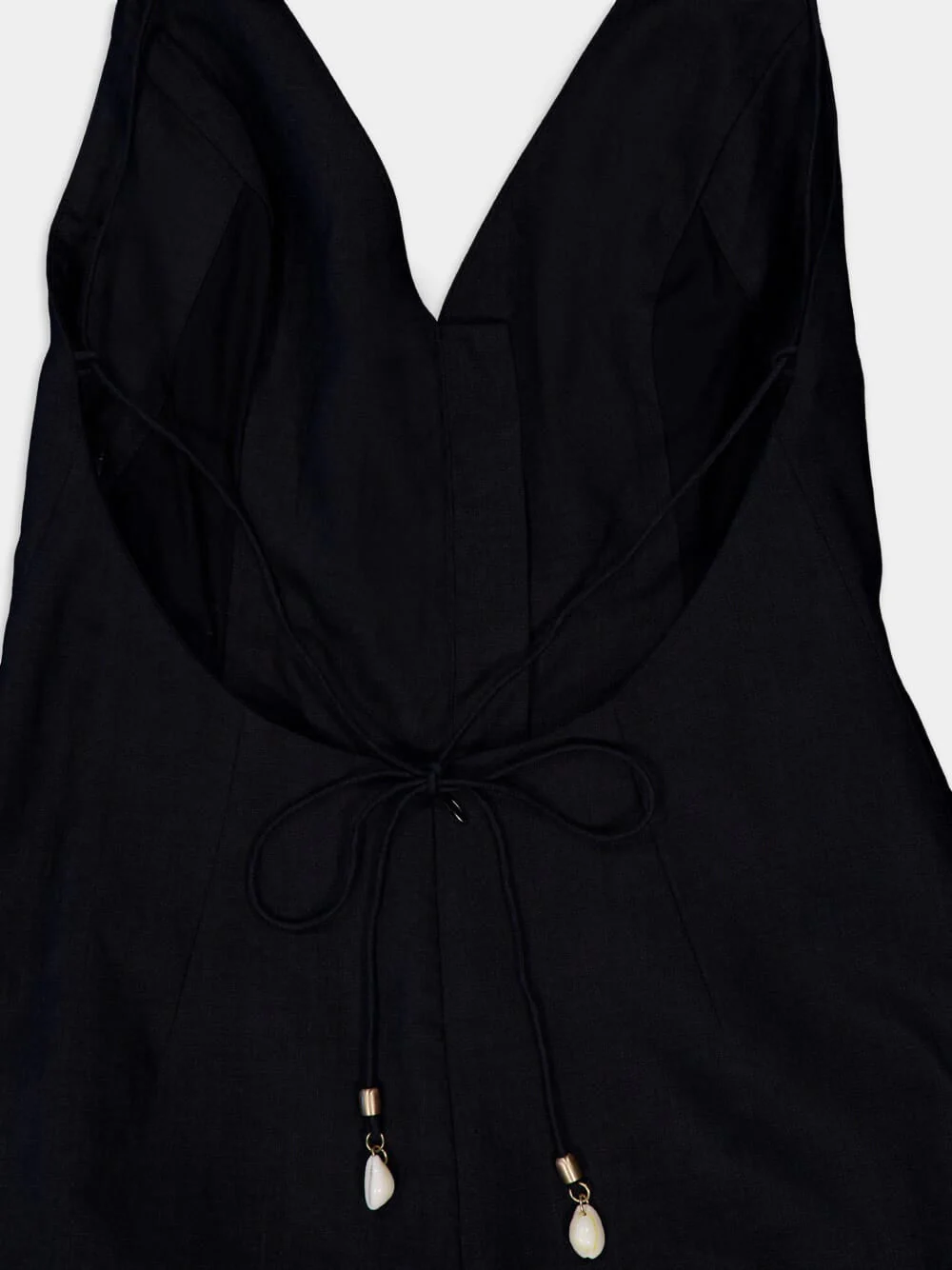 V-neck Linen Midi Dress - Image 4