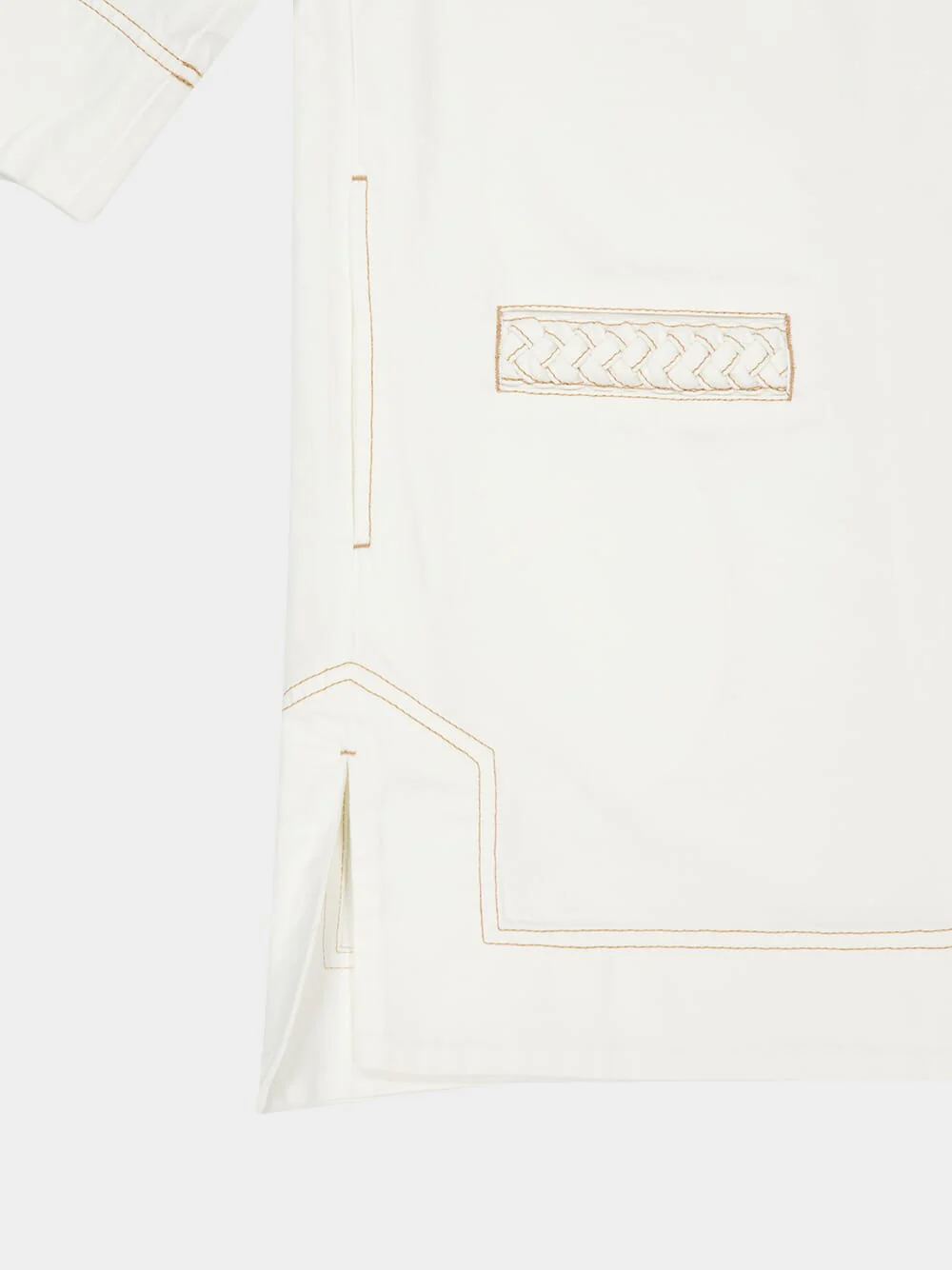 Vintage Cream Roselight Denim Dress - Image 4