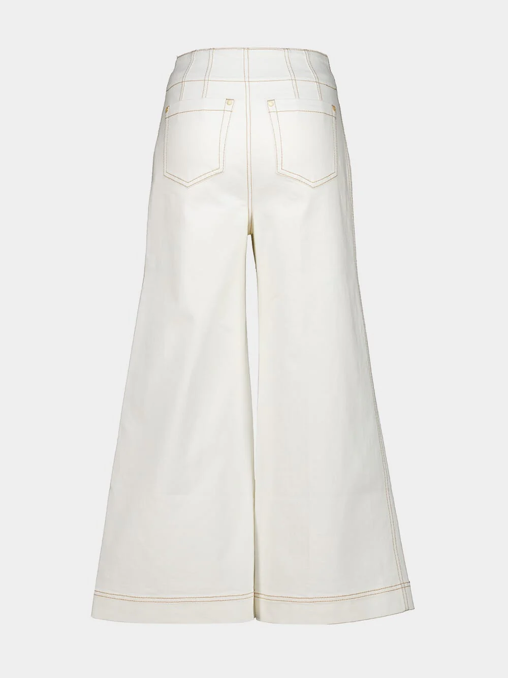 Vintage Cream Roselight Flare Jeans - Image 3
