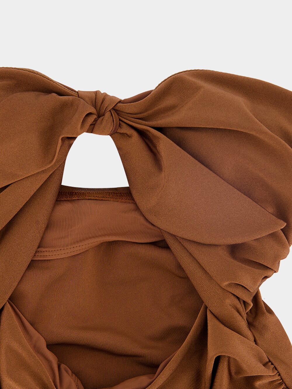 Walnut Brown Aster Double Scarf Tie Swimsuit - Image 3