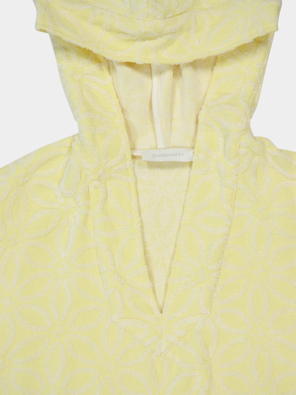 Yellow Cream Coco Hooded Towel Mini Dress - Image 3