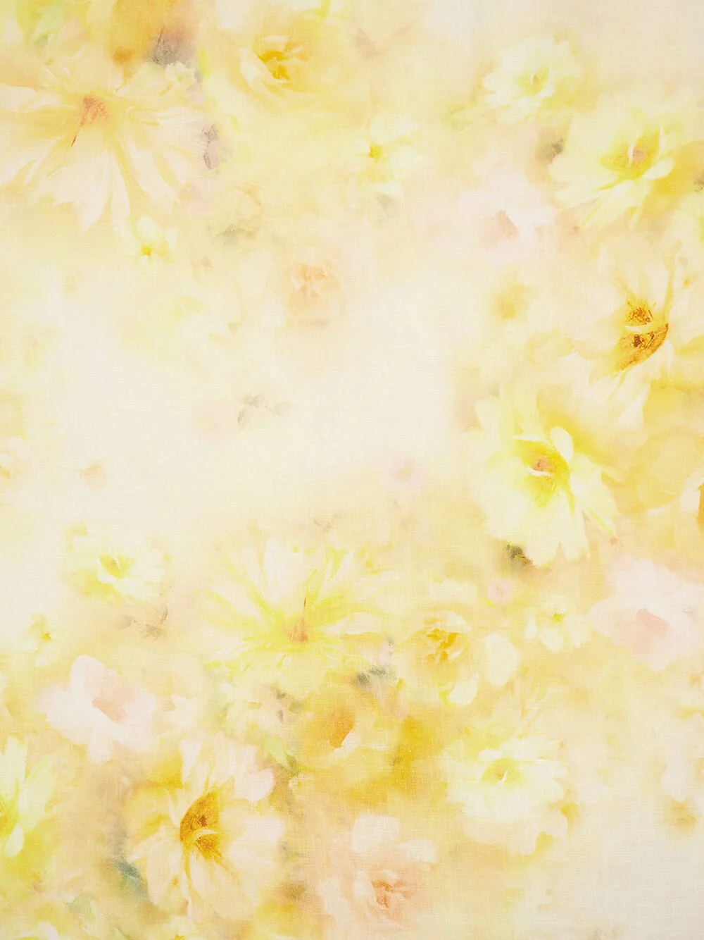 Yellow Floral Crush Scalloped Midi Skirt - Image 4