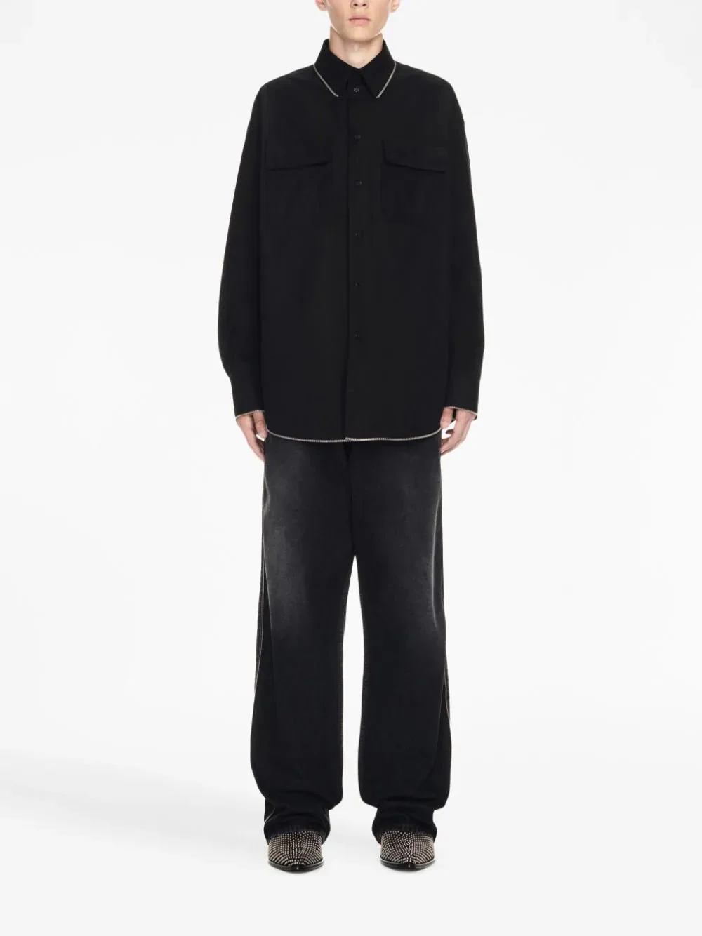 Zip-Edge Cotton Shirt - Image 2